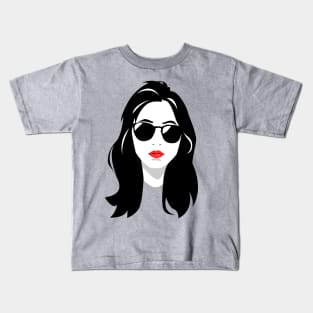 Portrait of a Beauty Woman Kids T-Shirt